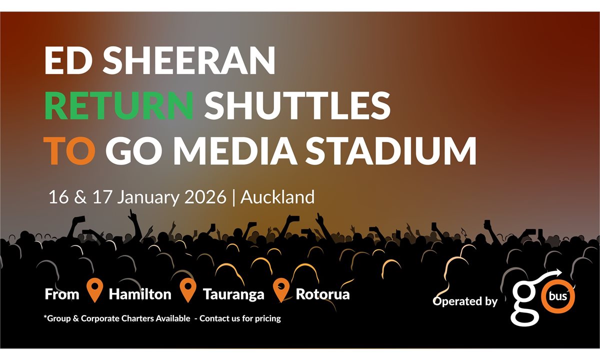 Ed Sheeran Auckland Concert Return Shuttle | Friday 16 January